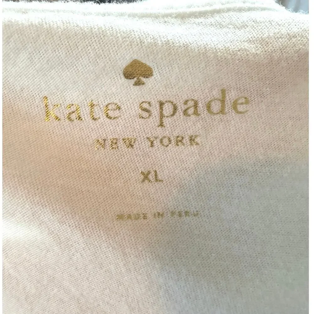 Kate Spade New York 100% Cotton Eat Your Heart Out Short Sleeve T-shirt XL
